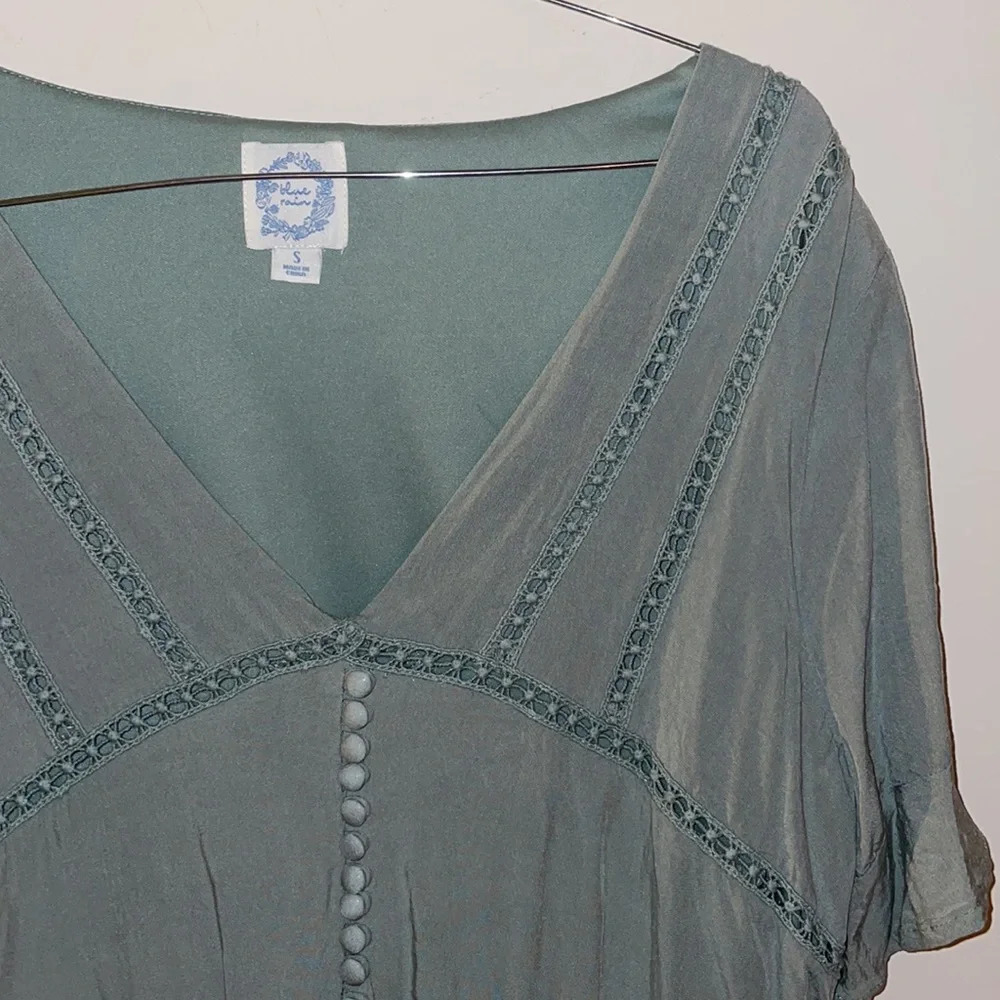 Light Minty Green Blue Rain Dress - Picture 2 of 5